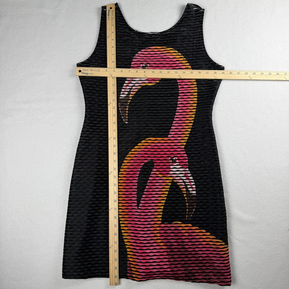 Desigual Women's Flamingo Print Sleeveless Mini Dress Black XL - Picture 4 of 10